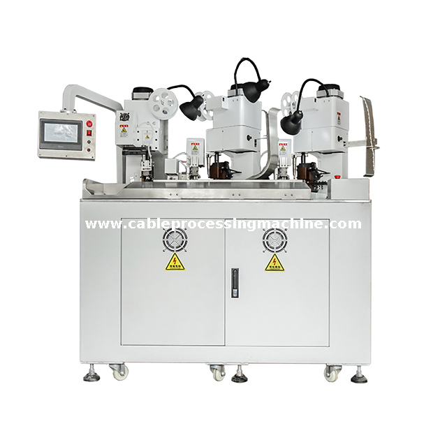 Three Ends Two Wires Combined Terminal Crimping Machine 