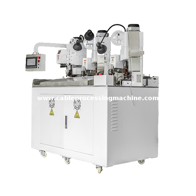 Three Ends Two Wires Combined Terminal Crimping Machine 